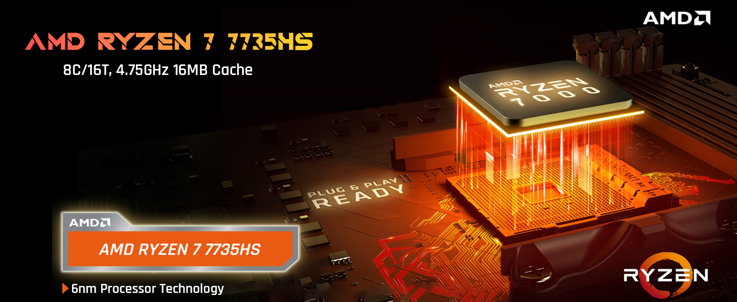 Powerful AMD Ryzen7 7735HS
