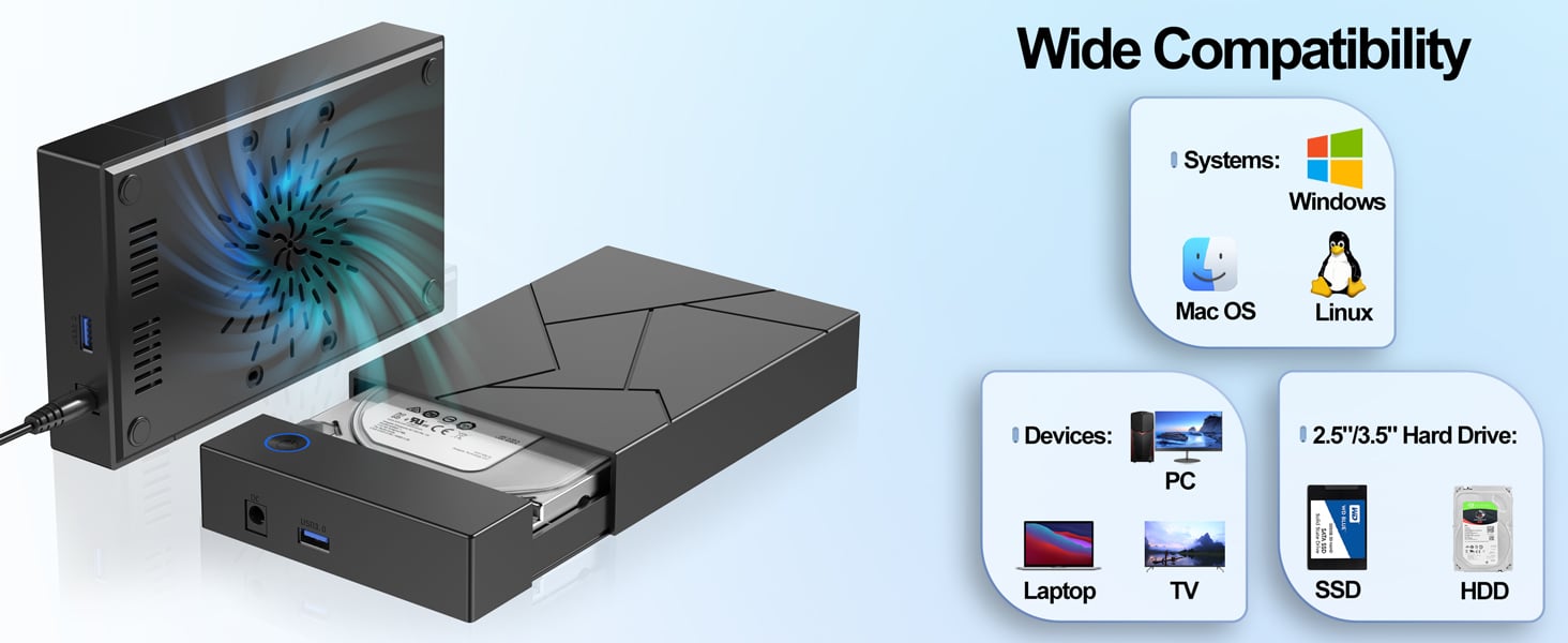 External Hard Drive Enclosure 3.5 HDD Enclosure