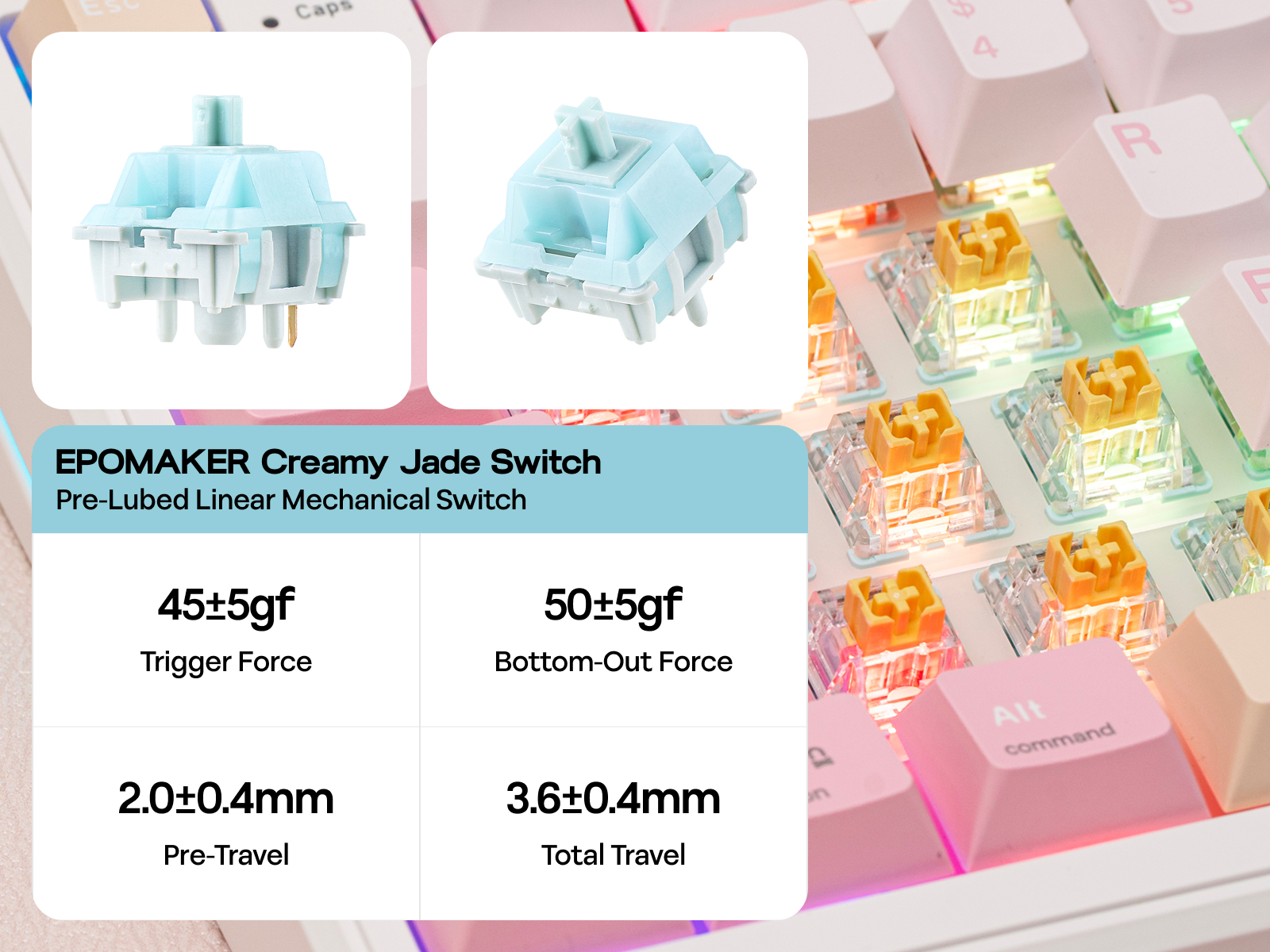 EPOMAKER TH99 PRO Creamy Jade Switch