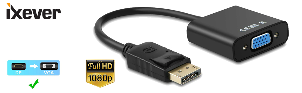 DisplayPort to VGA, Male to Female