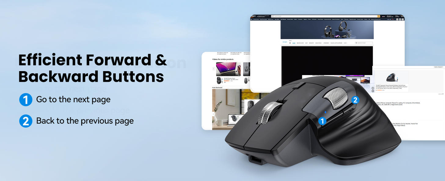 Dual Bluetooth enables one-click fast switching between paired devices.Plug in the USB receiver at t