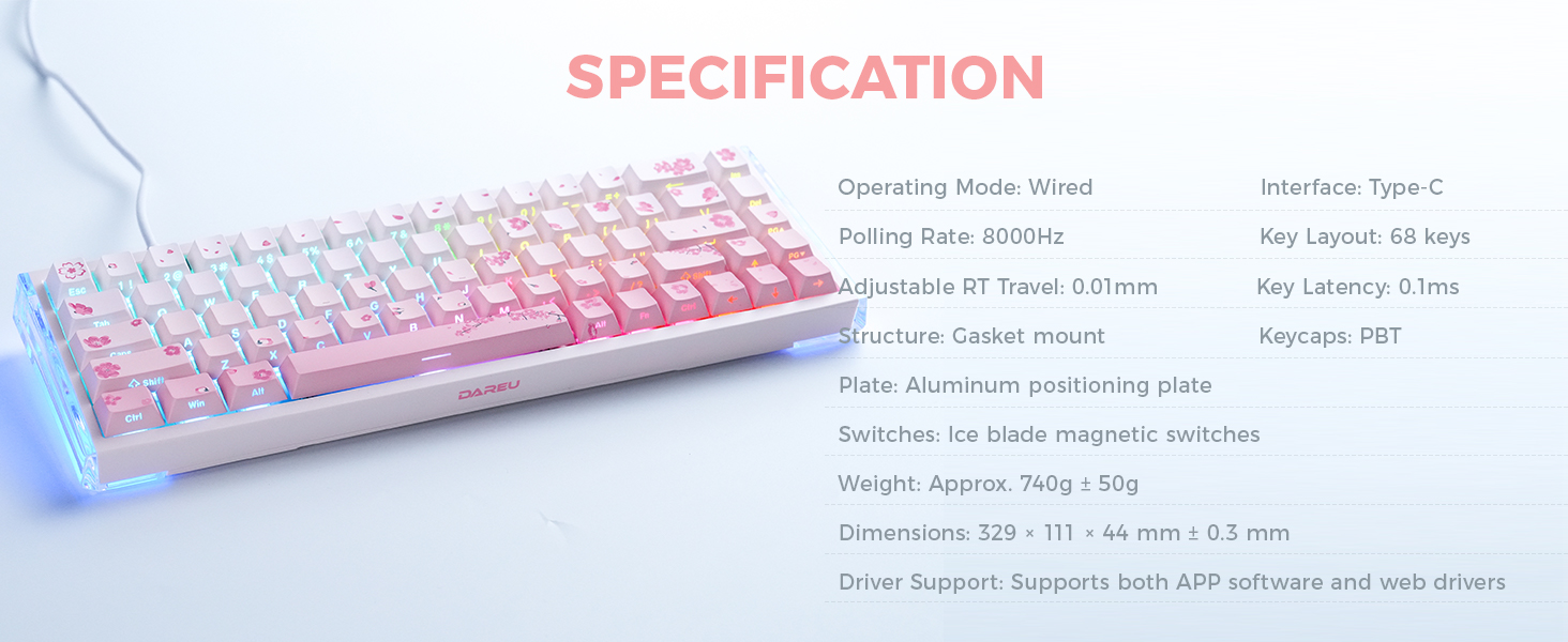 DAREU COOL68 Magnetic Gaming Keyboard