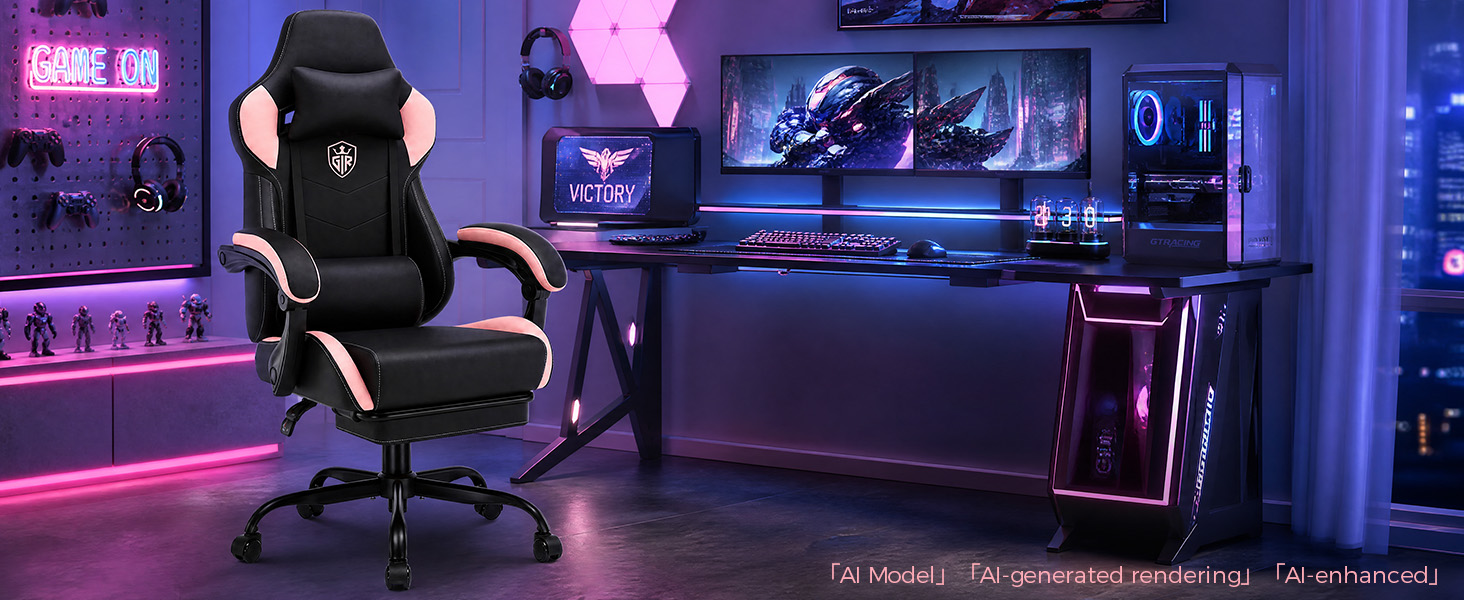 Gaming Chair with Footrest