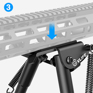 Motorparters Tactical M-LOK Bipod – Adjustable 6.5-9 Inches, Aluminum & Polymer, Black
