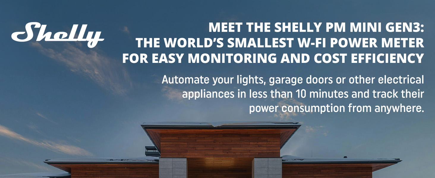 Shelly PM Mini Gen3 - World's smallest Wi-Fi Power Meter