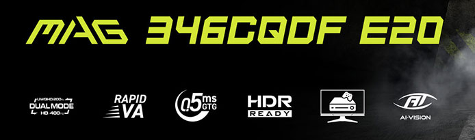 MSI MAG 346CQDF E20 Gaming Monitor
