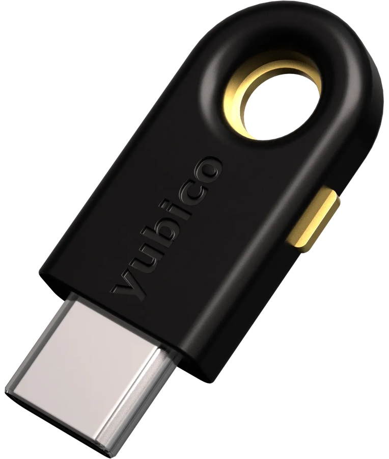 YubiKey 5C FIPS compact security key with USB-C connector