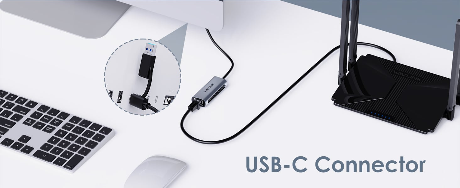 USB c and usb to ethernet adapter