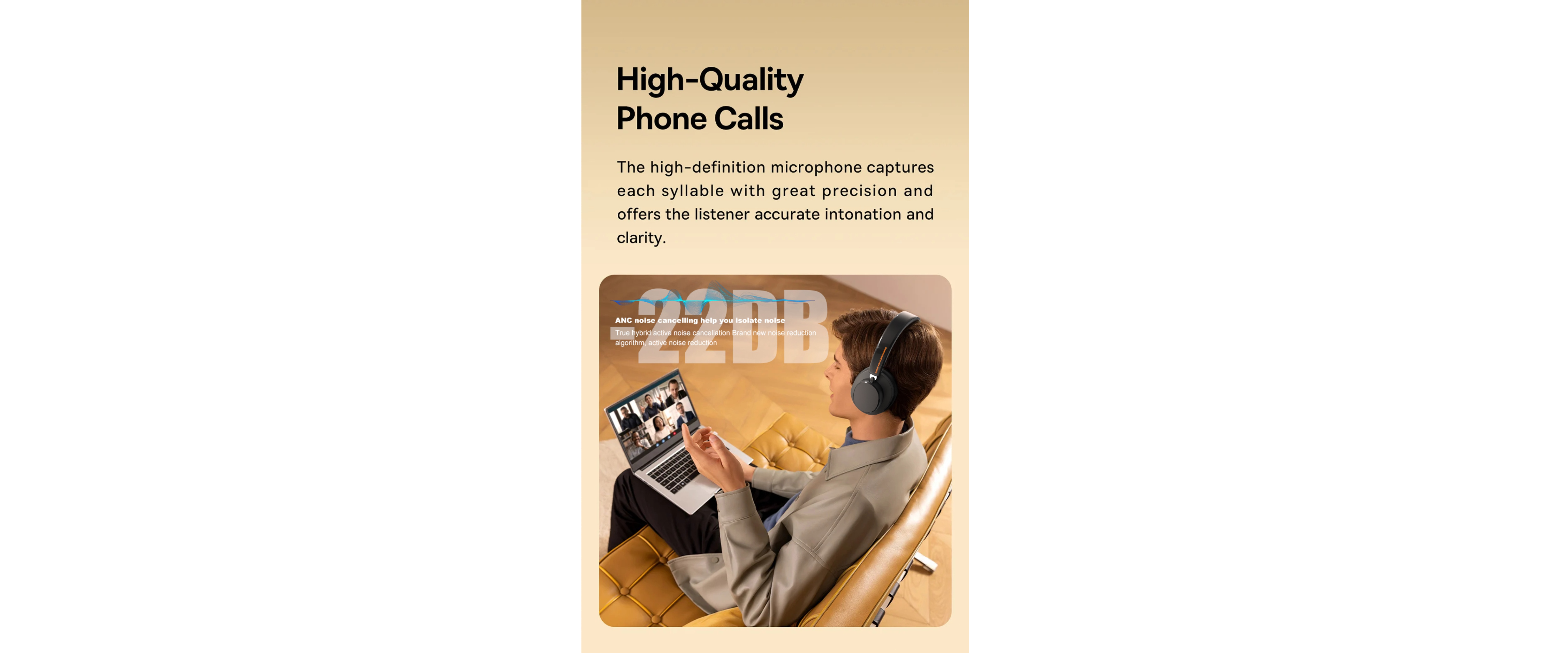 INMISS ANC500 | ANC 22dB noise cancel, HD mic, clear call