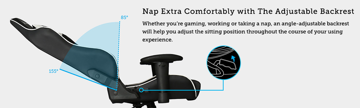 Knight Series Ergonomic Computer Gaming Office Chair With Pillows - KT