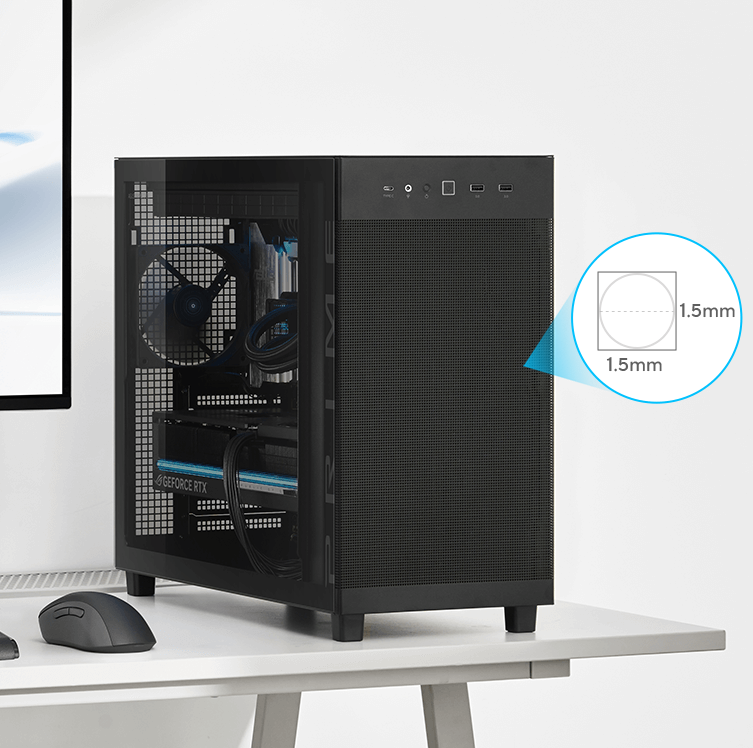 ASUS Prime AP303 White Edition Mesh-Panel 44-Liter ATX PC case