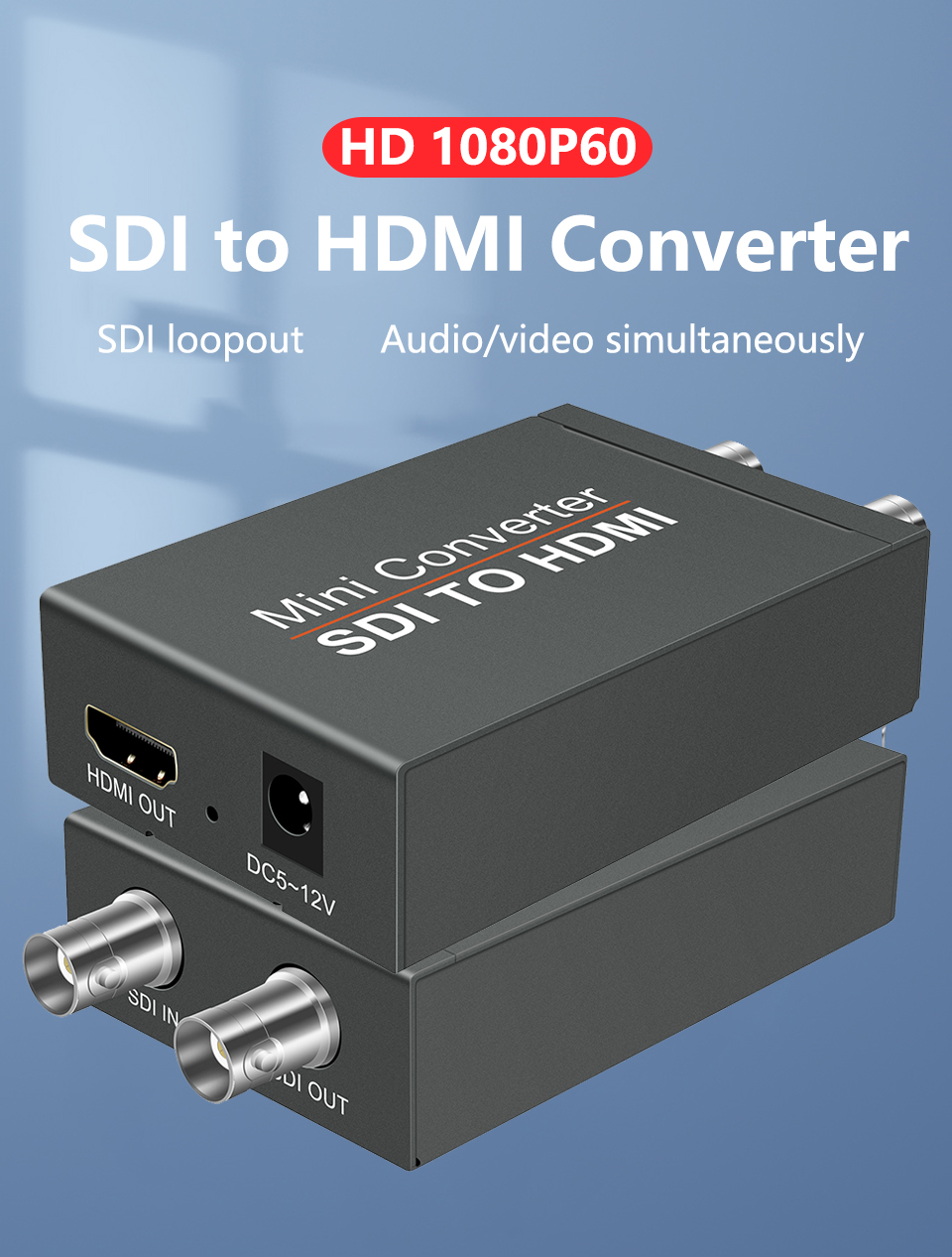 SDI to HDMI Adapter Converter Support 3G-SDI, HD-SDI, SD-SDI with SDI Loopout for Camera Projector SDI DVR Video Adapters - Newegg.com