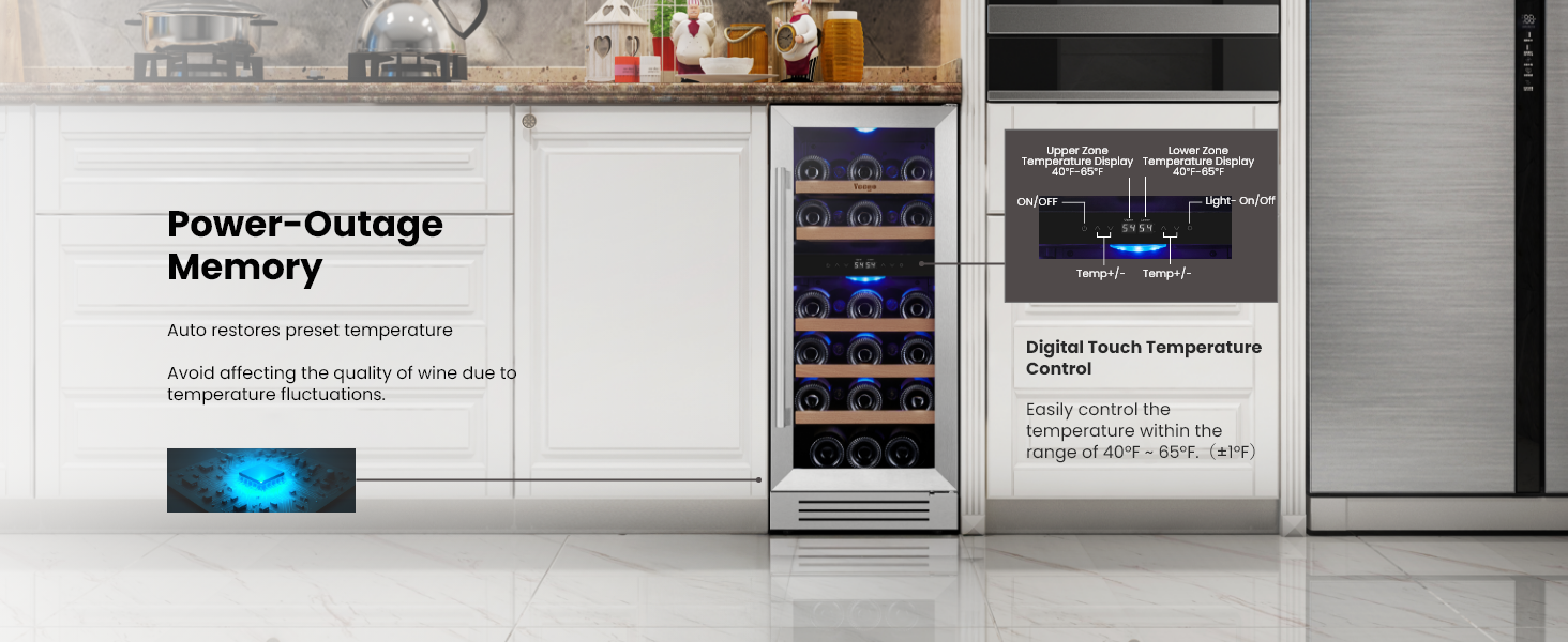 40-65°F digital temp control
