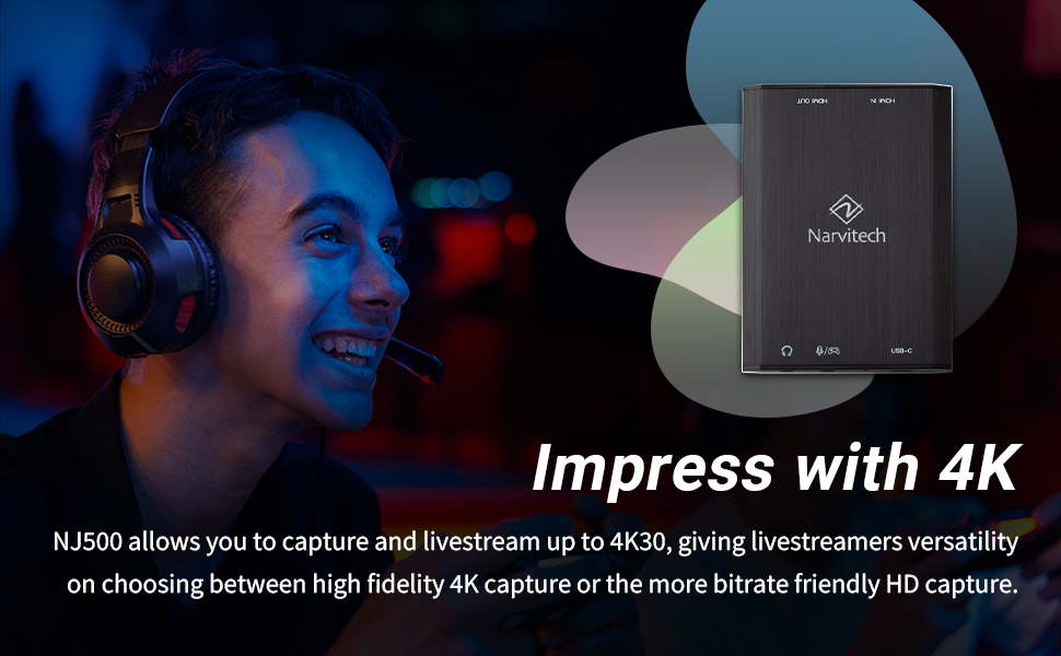 4K30 Livestreaming High Fidelity Capture  Bitrate Friendly HD