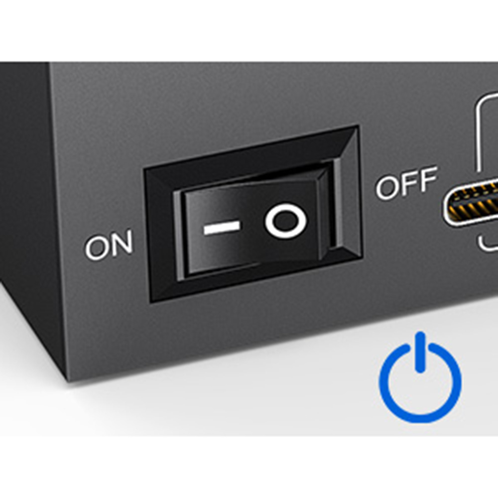 ON/OFF Switch Restart HDMI KVM with one click, no need to unplug and plug cables back and forth.