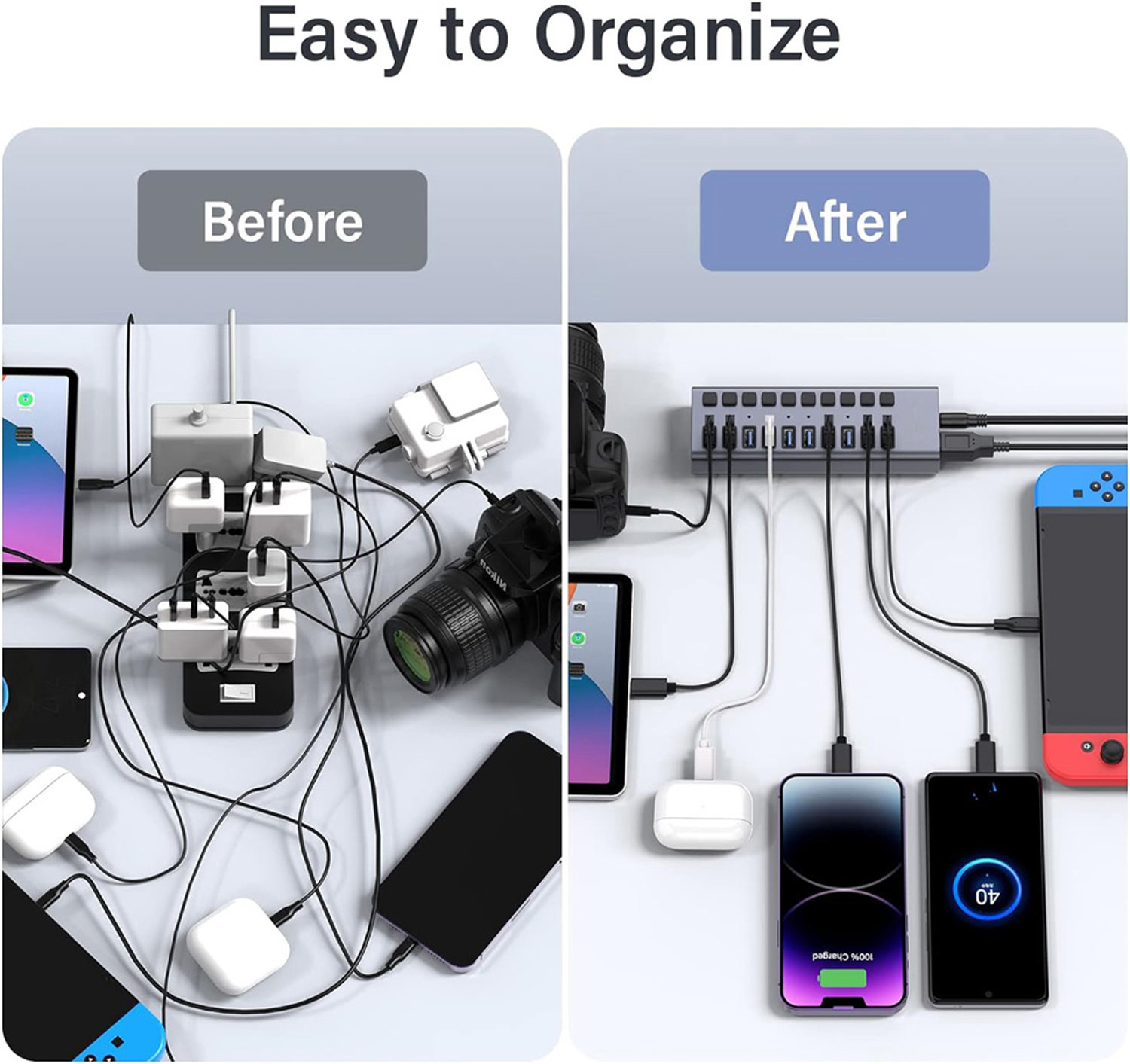 10-Port USB 3.0 Hub