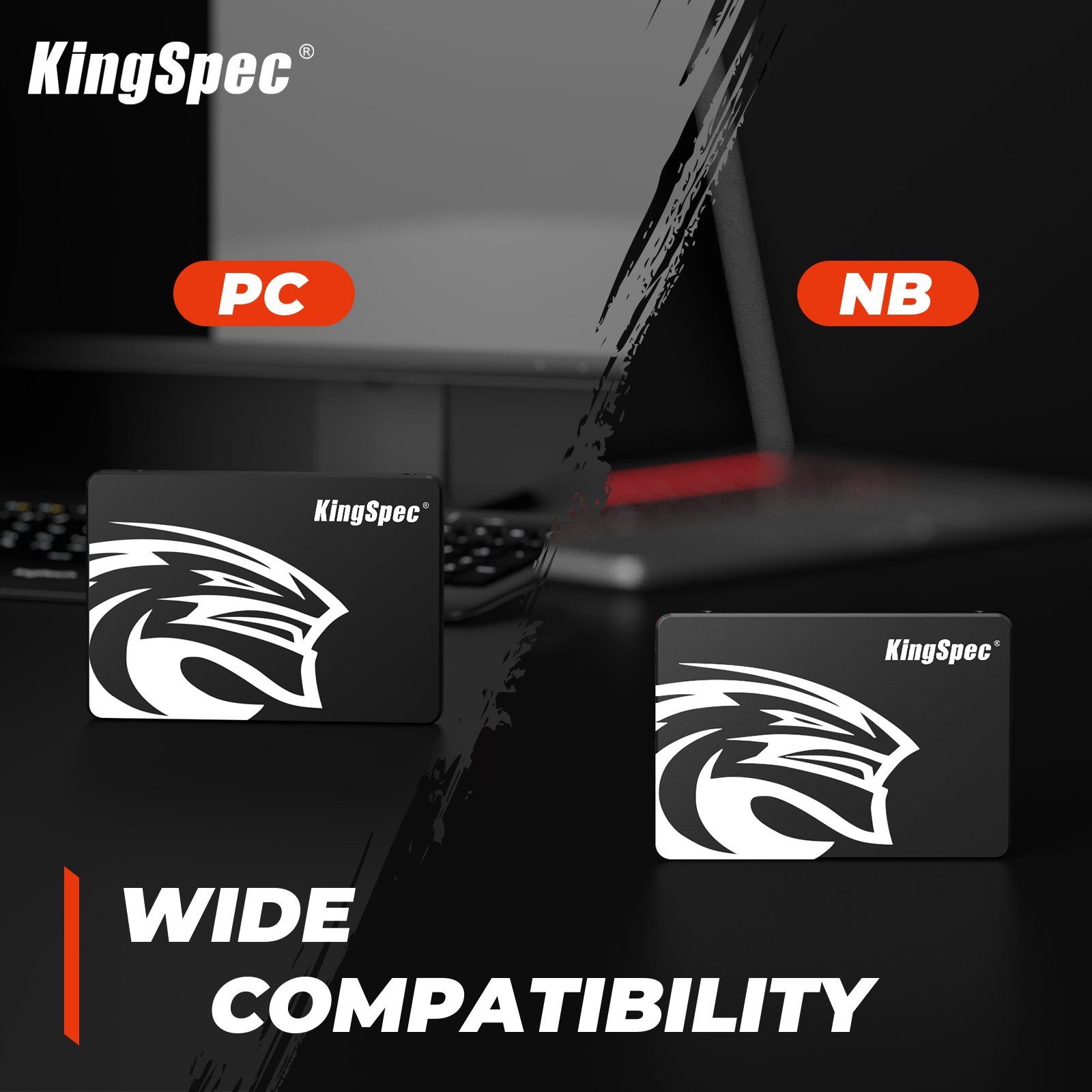 Kingspec SSD 2.5 Inch SATA3 SSD 2TB 4TB 256GB 512GB Internal Hard