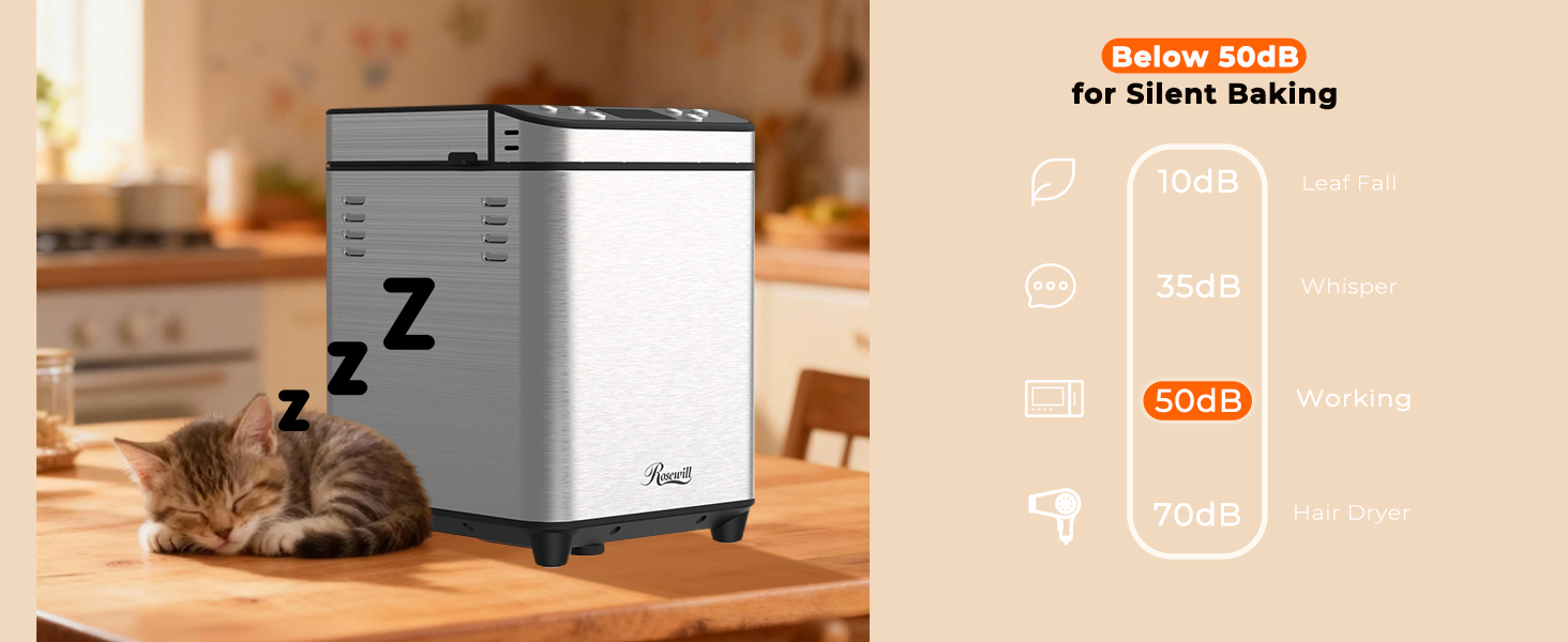 Rosewill 25-in-1 Automatic Bread Maker Machine