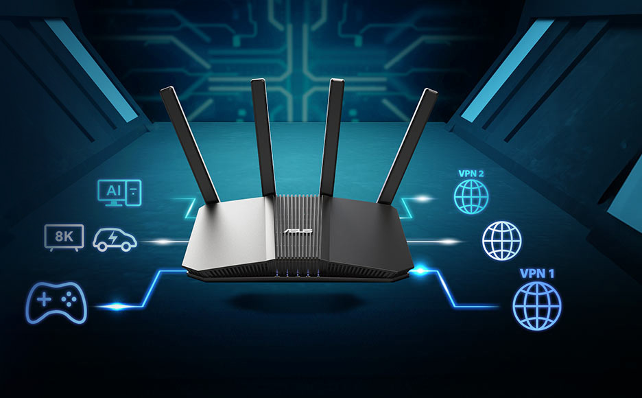 ASUS RT-BE55 Dual-band WiFi 7 (802.11be) Smart AiMesh Extendable Router