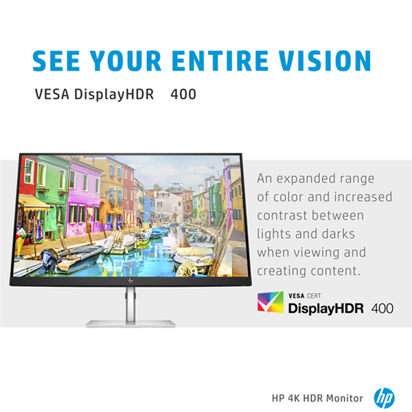 HP U32 4K HDR Monitor 368Y5AA#ABA Bundle with Docztorm Dock, 32