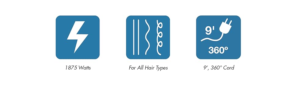BaBylissPRO® BNTMB9100 Nano Titanium™ Limited Edition Black & Blue Professional High-Speed Dual Ionic Dryer