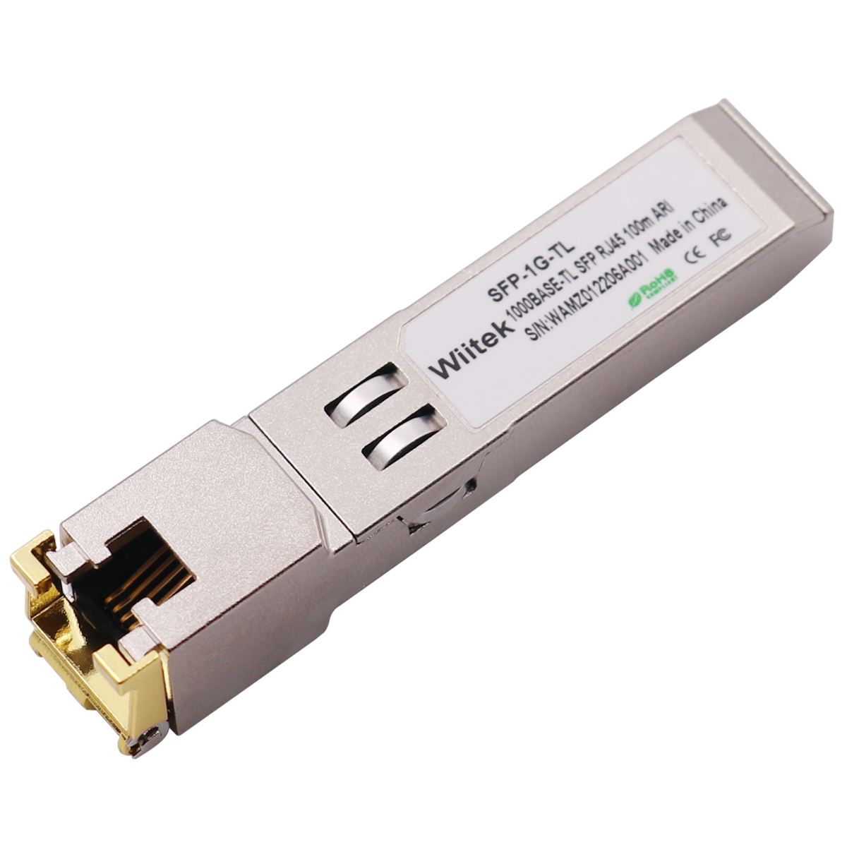 1.25G SFP-T, 10/100/1000BASE-T Gigabit Copper SFP, Wiitek SFP To RJ45 ...