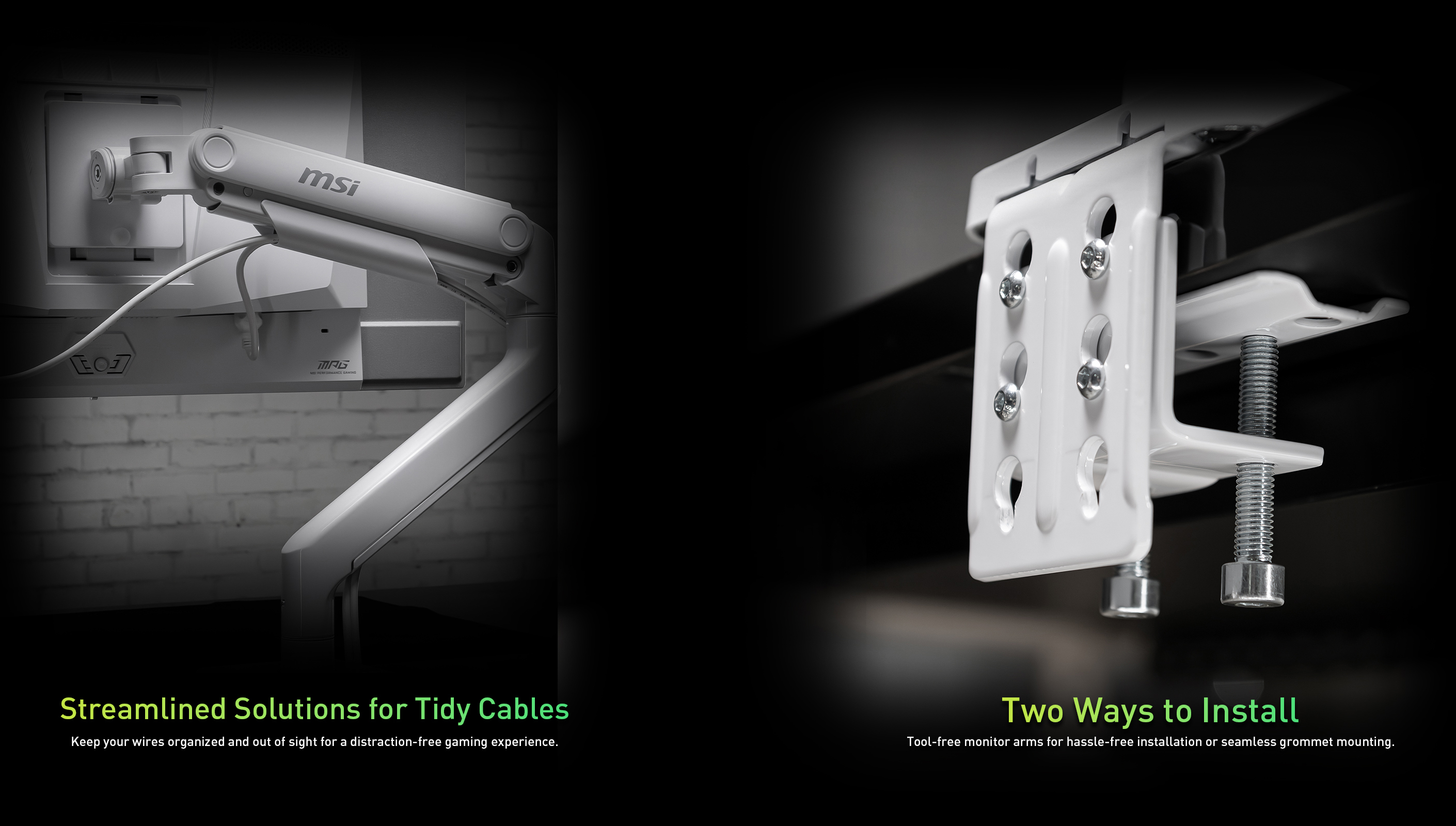 MSI MAG MT201W Cable and Install