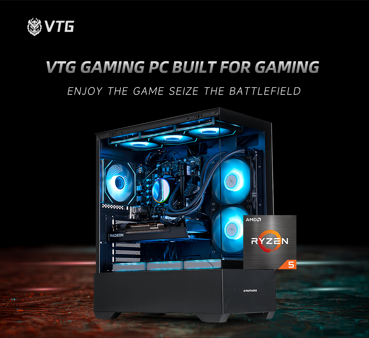 VTG Gaming PC Desktop Ryzen5 9600X , Radeon RX 7700 XT 12G