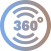 360 degree WiFi coverage icon