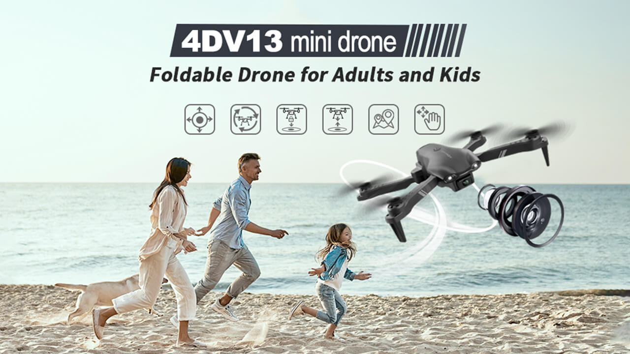 V13 Drone for kids with 720P HD FPV Camera, Foldable Mini RC Quadcopter for Beginners Toys Gifts