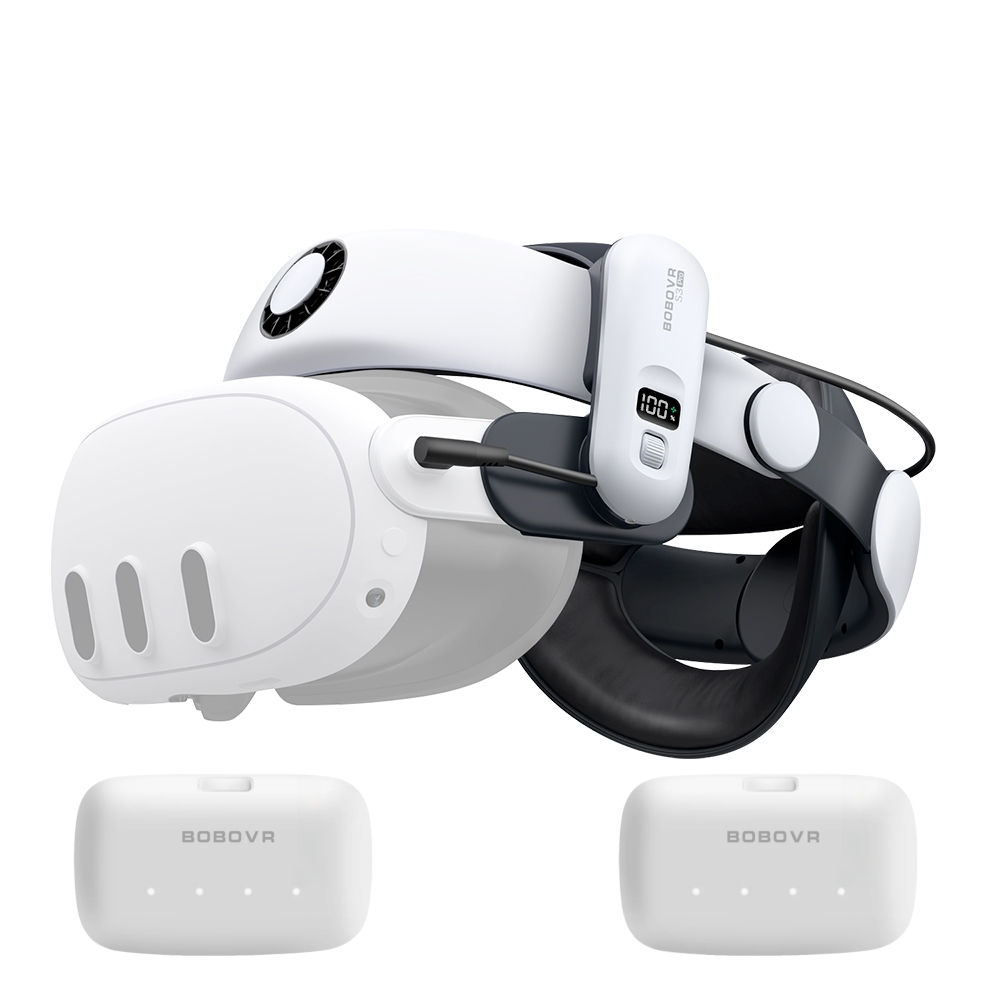 BOBOVR M3 Pro + Charge Station + バッテリー BOBOVR B100U Upgrade Kit for M1/M2/M3 Strap
