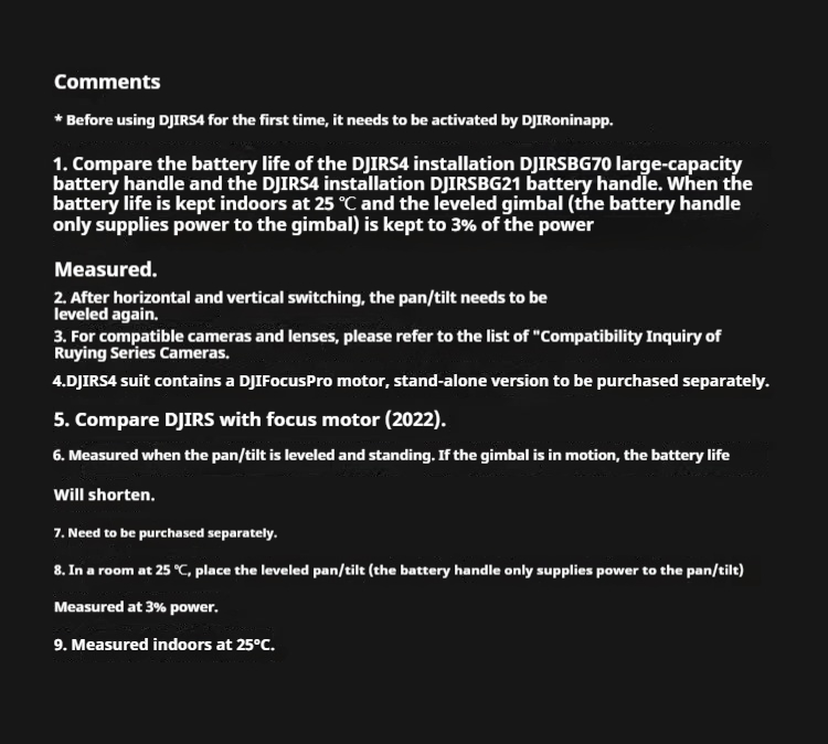 DJI RS4Pro Detailed Description