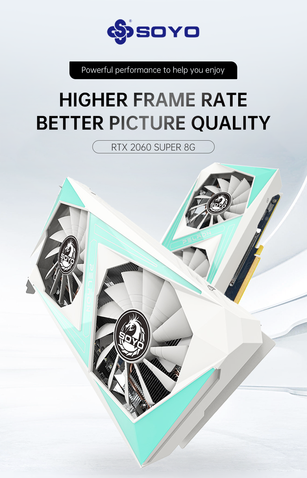 SOYO GeForce RTX2060 SUPER 8G Graphics Cards GDDR6 Video SOYO GeForce RTX2060 SUPER 8G Graphics Cards GDDR6 Video