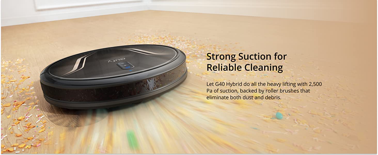 eufy Clean by Anker, Clean G40 Hybrid, Robot Vacuum, Robot Vacuum and Mop,  2,500 Pa Suction Power, Wi-Fi Connected, Planned Pathfinding
