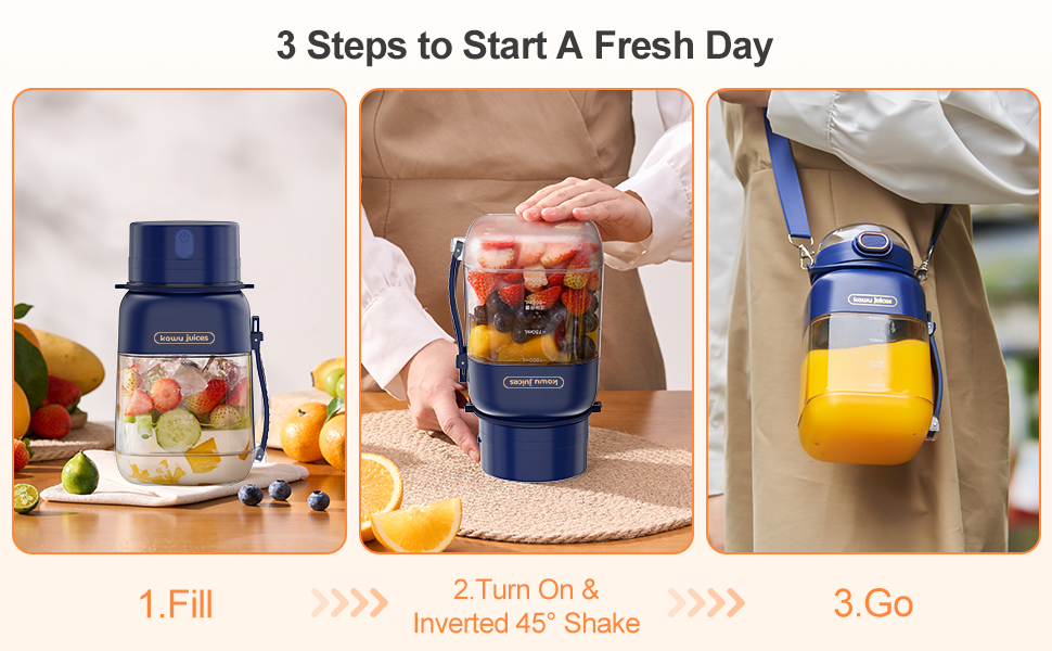 Enjoy delicious juice in just three steps.
