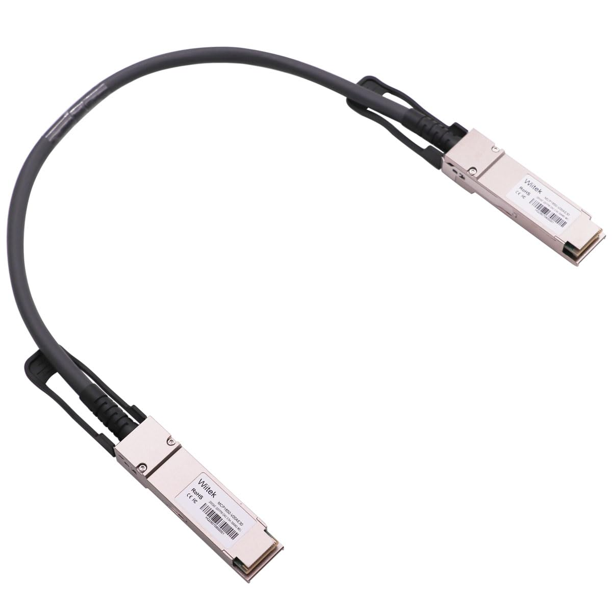 200GbE QSFP56 to QSFP56 PAM4 0.5m(1.67ft) Ethernet Passive Copper Twinax Cable, Compatible with Mel