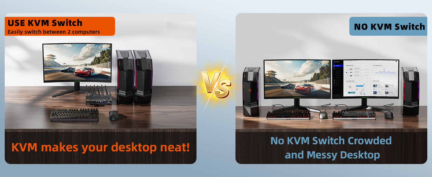 KVM Switch Makes Your Work More Comfortable