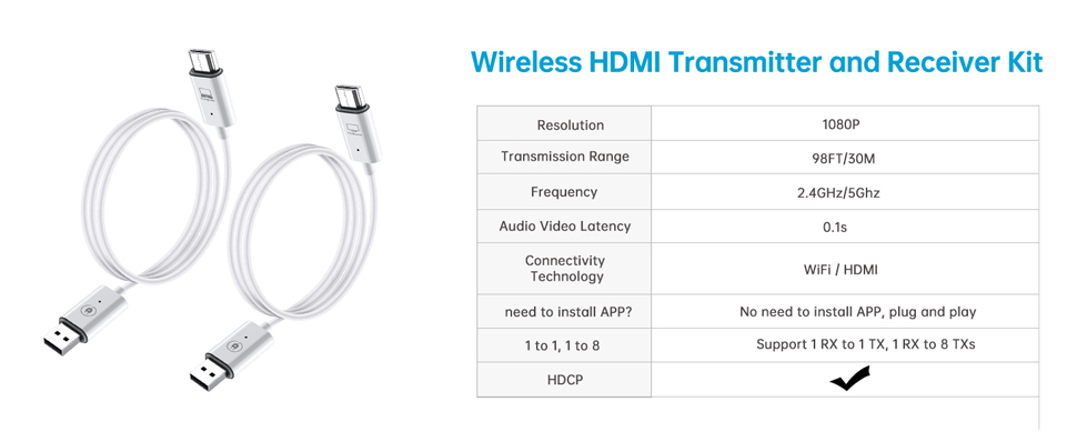 5GHz Wireless HDMI Extension System - Altronics