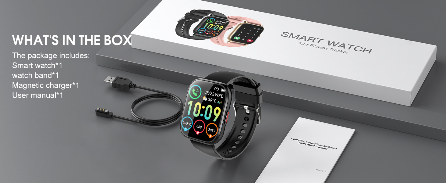 Smart Watch (Answer/Make Calls), Smart Watches for Men Women with 1.85" Touch Screen