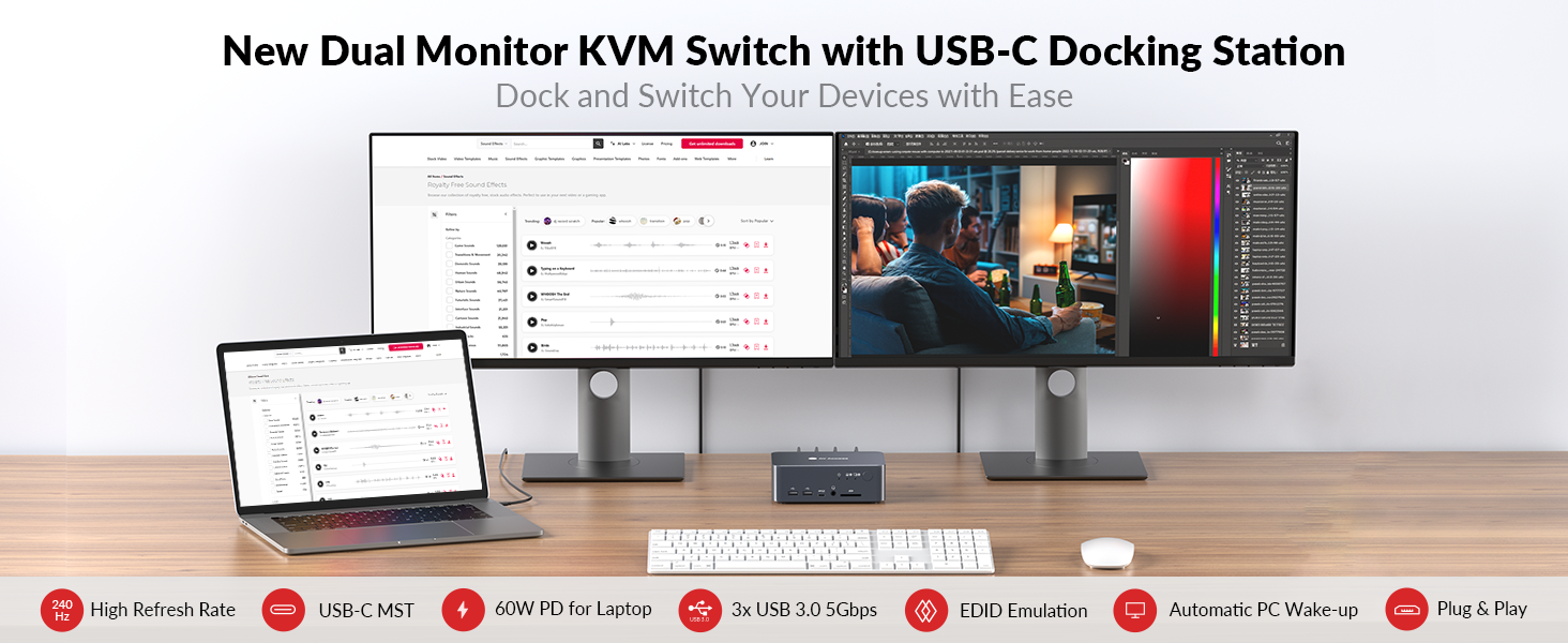 av access, idock, kvm, kvm switch, docking station