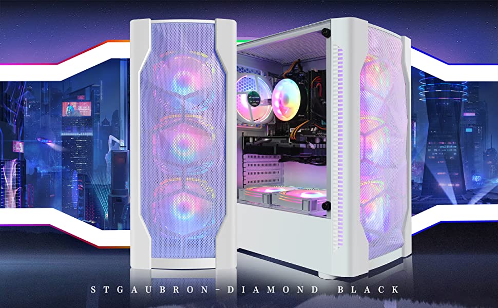 STGAubron Gaming Desktop PC Computer,Intel Core I7 3.4GHz up to 3.9GHz