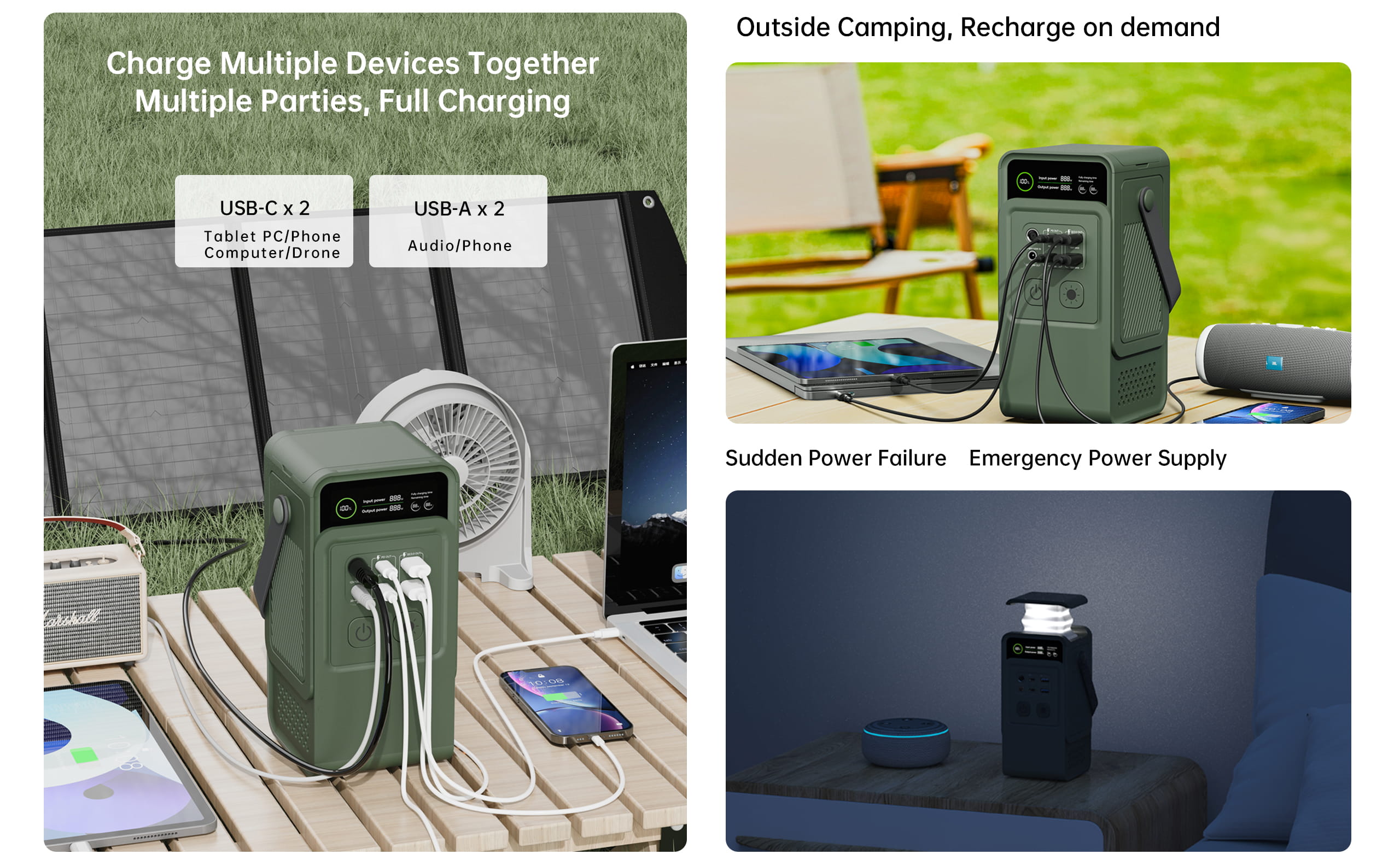 CTOLITY Portable Power Station, 200W, 192wh