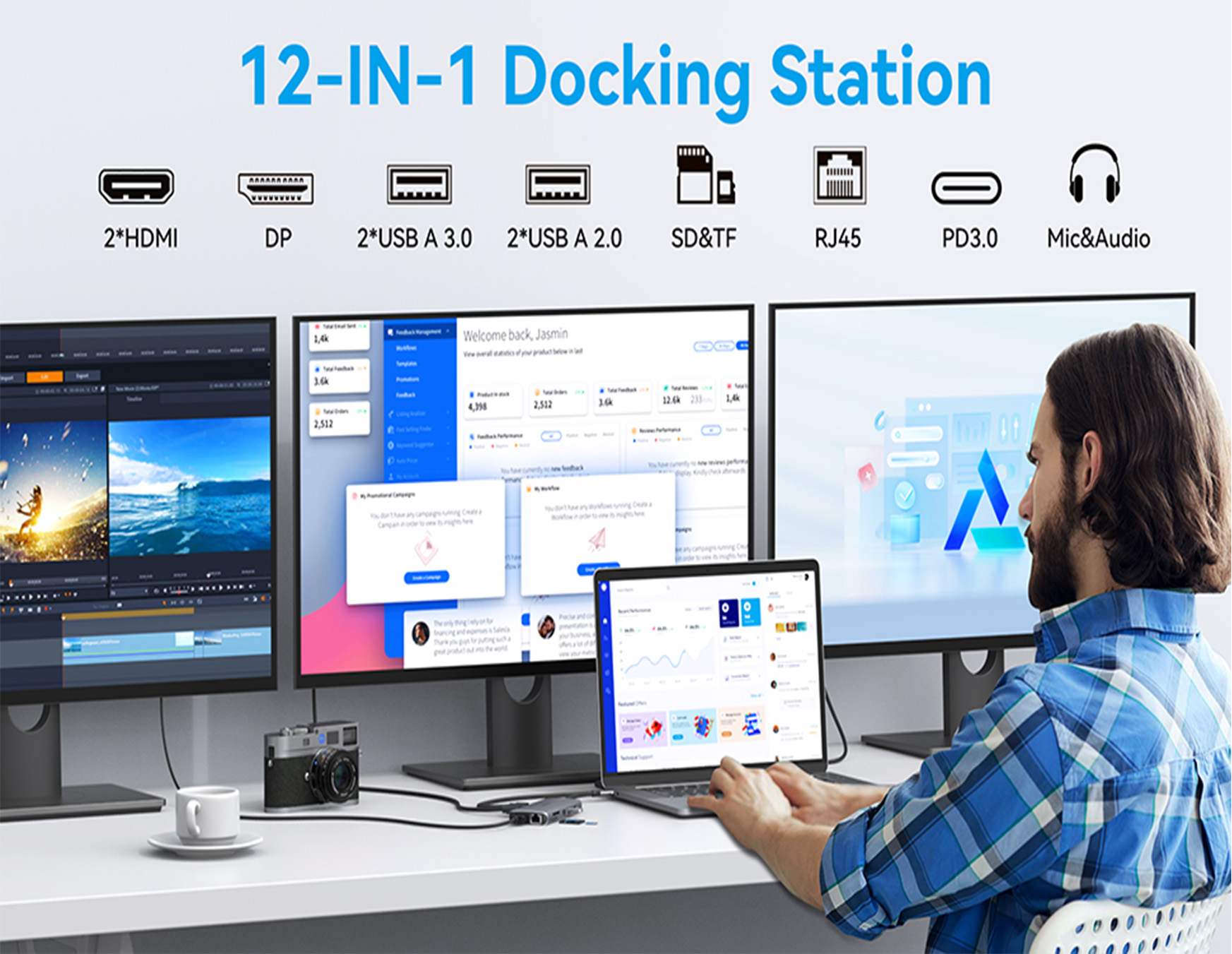 12 IN 1 Docking Station