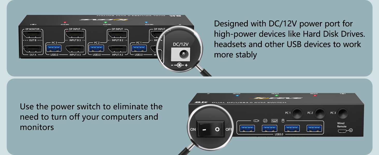 Important: For desktops or laptops without a 2*DP port, you must use it with a reliable adapter or U