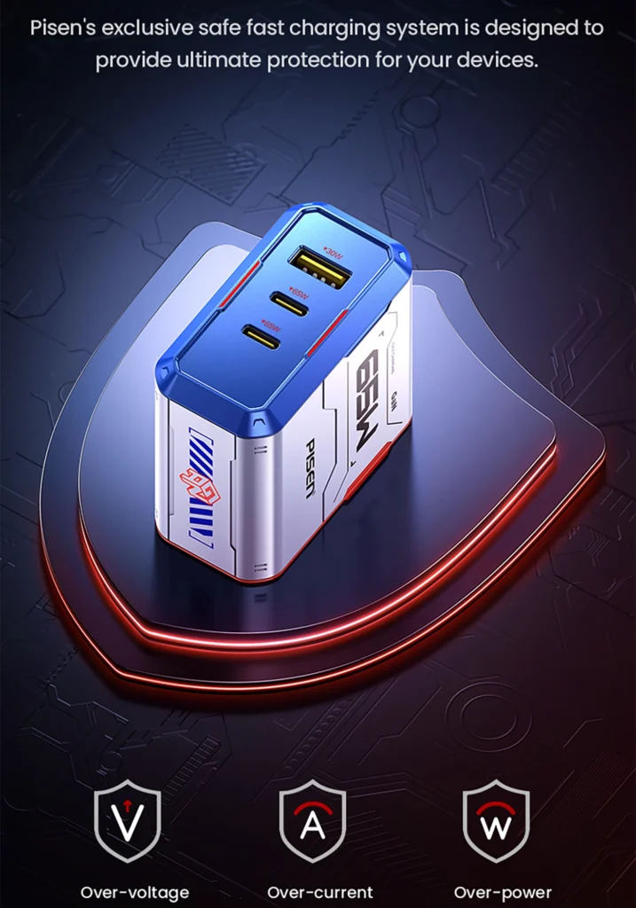 PISEN Gamer Lite 65W 3-Port GaN Fast Charger&nbsp;