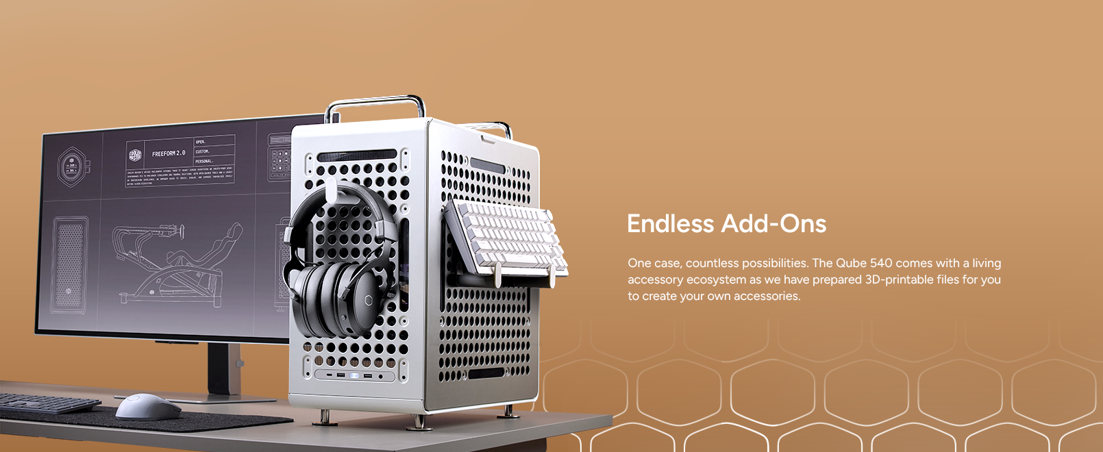 Cooler Master QUBE 540 Moonstone ATX Mid-Tower PC Case 