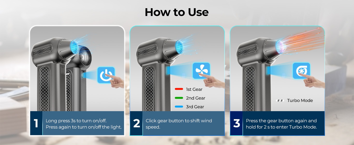 Rosewill RHAD-25003BK Electric Air Duster