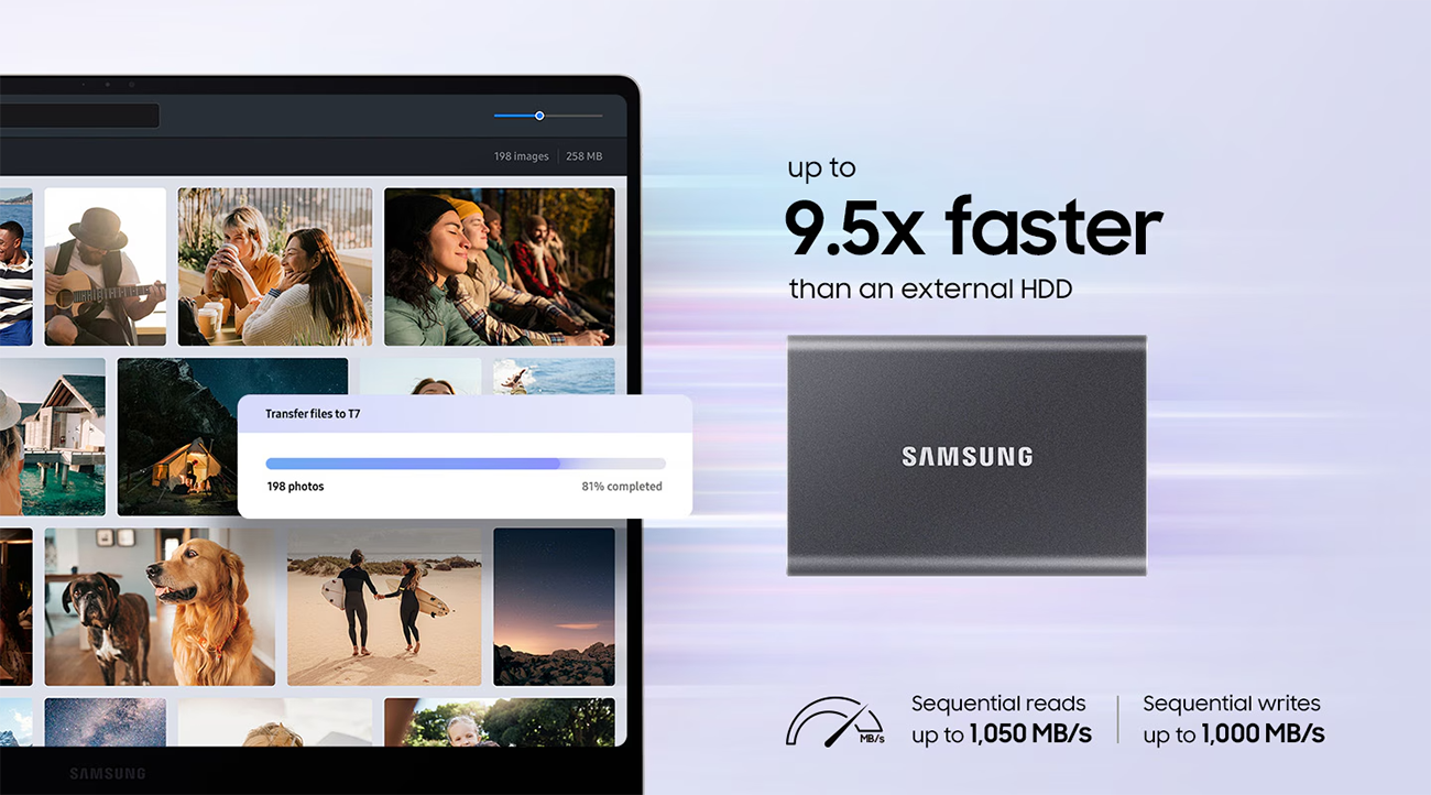 Samsung Portable SSD T7 USB 3.2 Gen 2