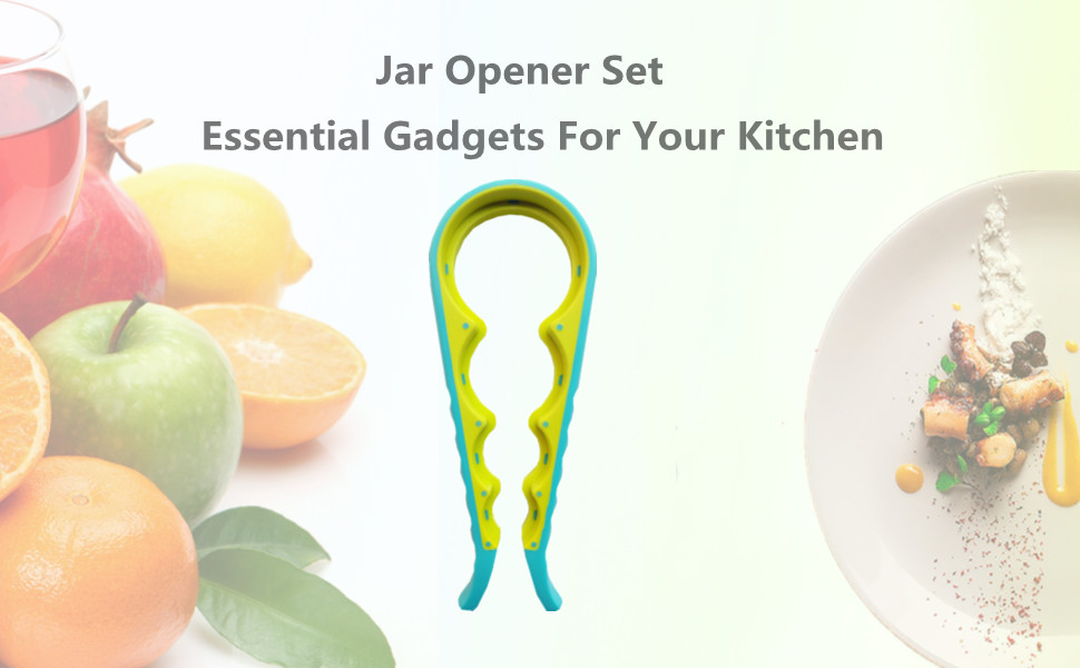 Jar Opener,Manual Can Opener,Bottle Opener Can Openers for Seniors with  Arthritis, Jar Opener Opener for Weak Hands, 5-in-1 Multi Kitchen Tools Set  for Children, Women and Seniors with Arthritis 