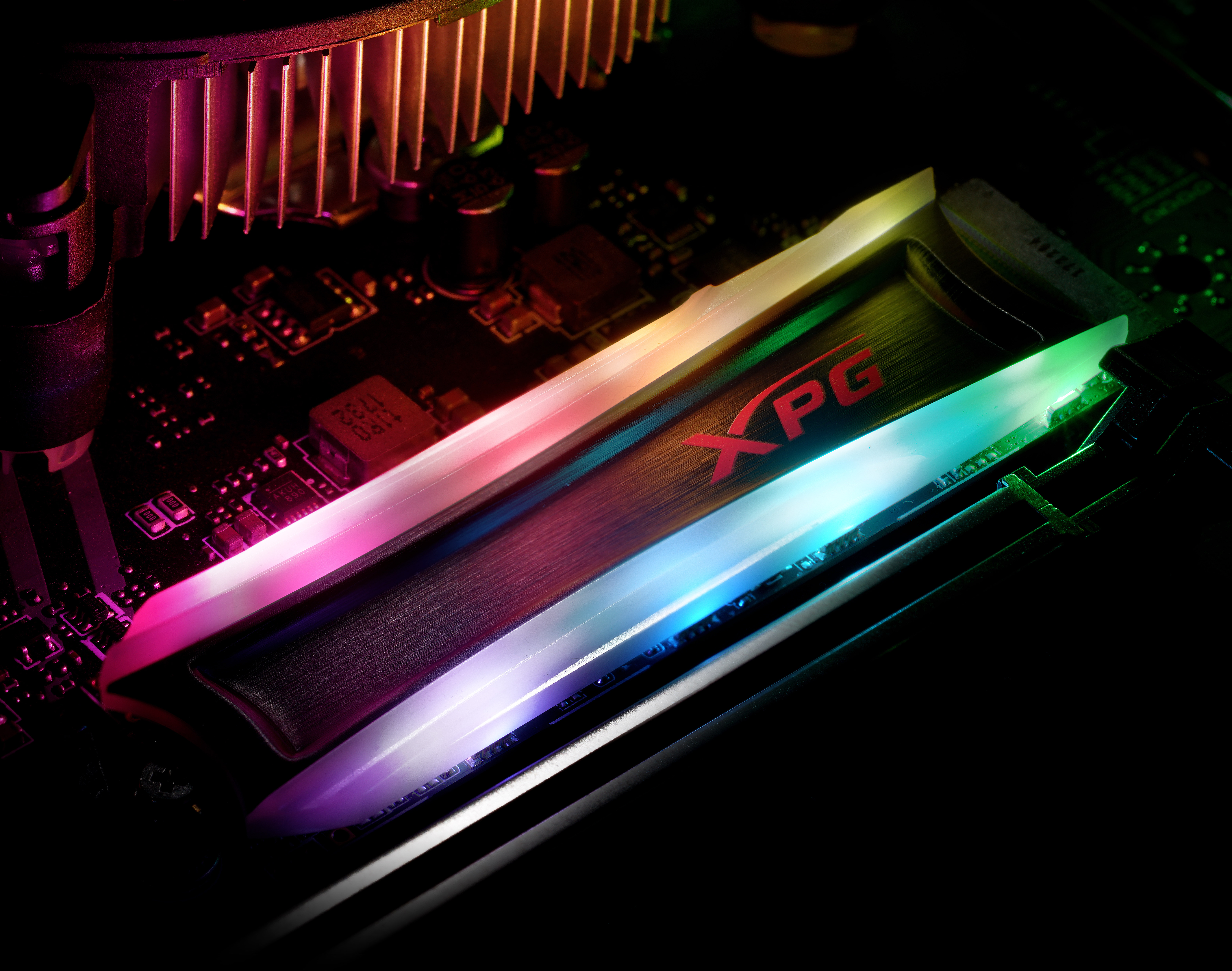 XPG S40G 2TB RGB 3D NAND PCIe Gen3x4 NVMe 1.3 M.2 2280 Internal SSD AS40G-2TT-C